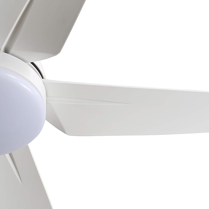 FINXIN Indoor Ceiling Fan Light Fixtures LED 52 Ceiling Fans for Bedroom,Living Room,Dining Room Including Motor,Light,3/5-Blades,Remote Switch (White)