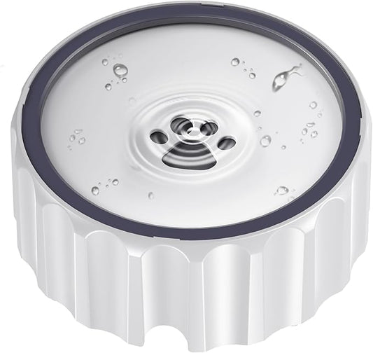 Dog Water Bowl 70oz/2L Large Capacity Water Dispenser No Spill Non Slip No Splash Pet Slow Feeder No Drip Vehicle Carried Travel Slow Drinking Bowl for Dogs Cat(White)