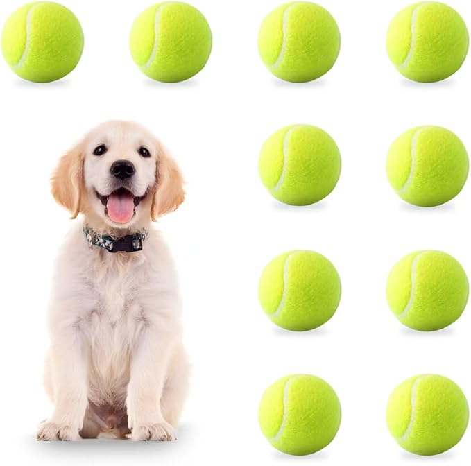 10 Pack 2-inch Small Dog Tennis Ball Dogs Interactive Toys,Tennis Balls for Small Dogs, Only Fits 2 inch Dog Ball Launchers, Not Applicable to Balls Thrower