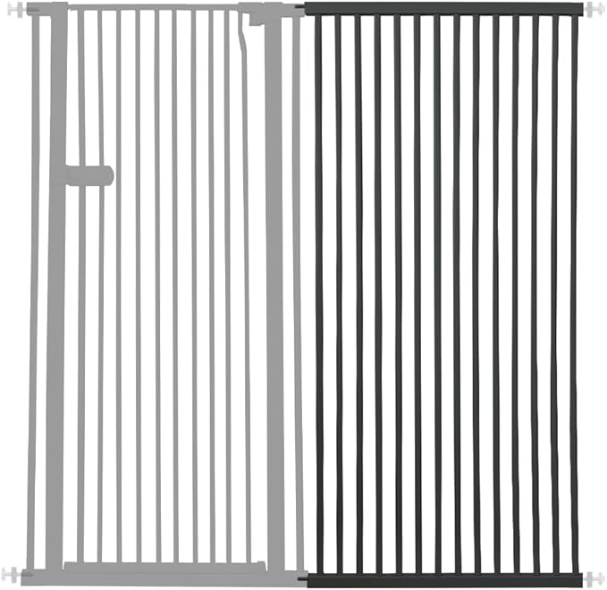 Lumizone Extra Tall Cat Gate Extension Kit 61.02" High Pressure Mounted 2025 New 29.52" Extra Wide 1.37" Gap No Drilling Tall Pet Gate for Dogs (Black, 61.02" H x 29.52" W, Extension)