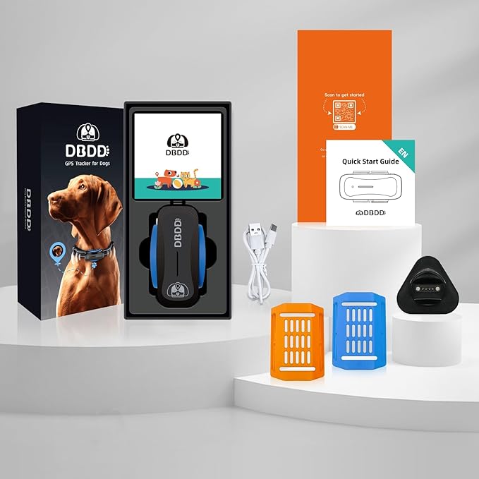 AI GPS Tracker for Dogs (30lbs+), Real Time Location and AI Vet Health Management, Electronic Fence, Waterproof, iOS and Android Universal（Black）