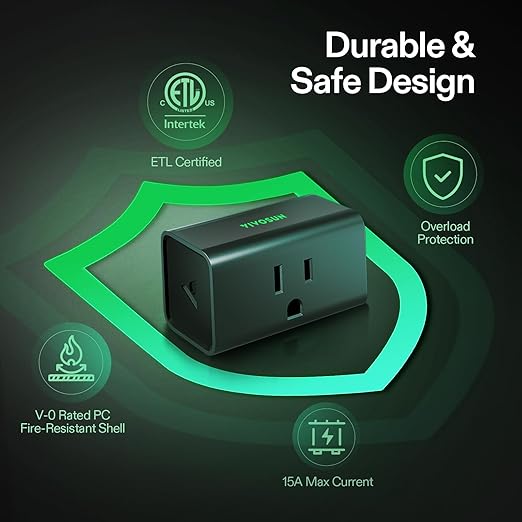 VIVOSUN GrowHub Outlet Controller A10, Smart WiFi Outlet, Smart Plug, 15A 1800W, Remote Control, Compatible with Vivosun App for Grow Tent