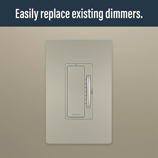 Legrand Radiant WNRL50NI Smart Tru-Universal Dimmer with Netatmo, Compatible with Alexa, Google Assistant & Apple HomeKit, Nickel (1 Count)