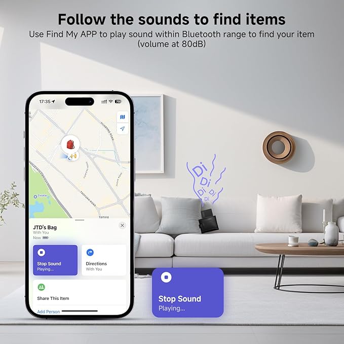 JTD 2 Pack Wallet Tracker Card - Apple Find My Tracker (iOS Only), 0.07in Thin IP68 Waterproof Bluetooth Card Finder, Item Locator for Luggage, Passport, Purse, Backpack