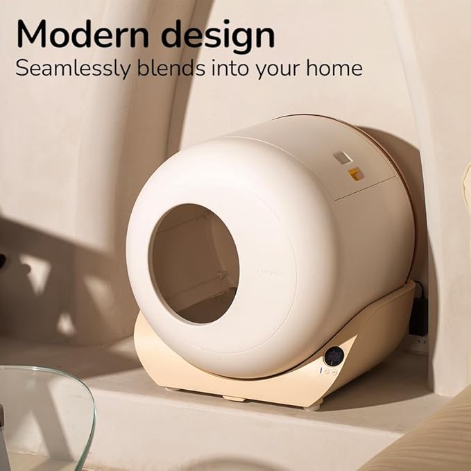 Furrytail Automatic Litter Box Pro – Self-Cleaning, Odor Control, Spacious Interior & Large Waste Bin, Includes Litter Tracking Mat with APP Control