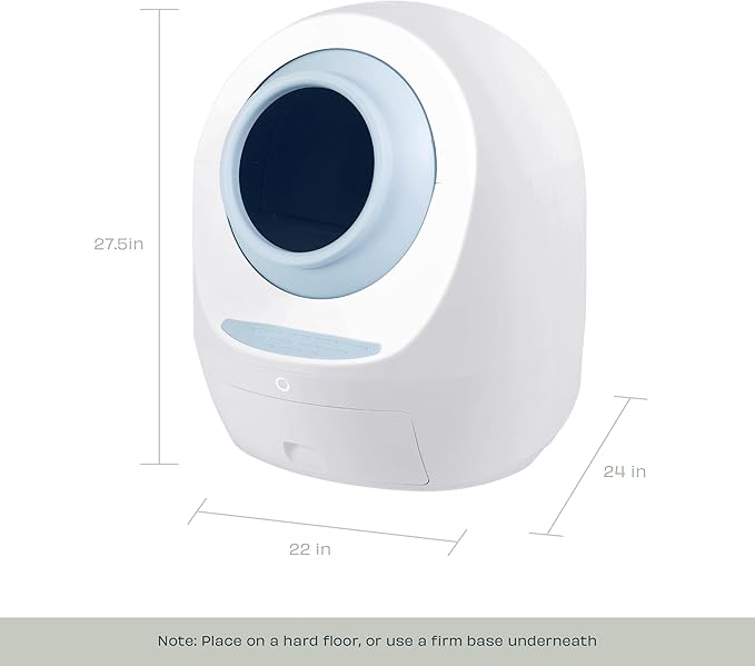 Casa Leo Leo’s Loo Too Self-Cleaning Cat Litter Box, Wi-Fi App Control, <30 dB Whisper-Soft, Anti-Pinch Sensors, UV Odor Defense, Health Monitoring, Large 24 × 22 × 27.6 in