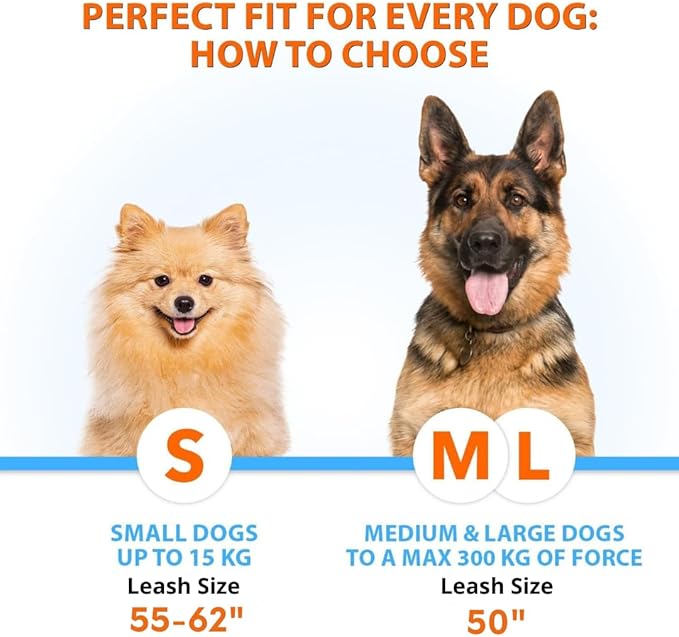 SparklyPets - Hands Free Dog Leash with Reflective Stitches - Waist Leash for Dog Walking, Hiking, Training, Jogging, Canicross, Running - for Small Dogs