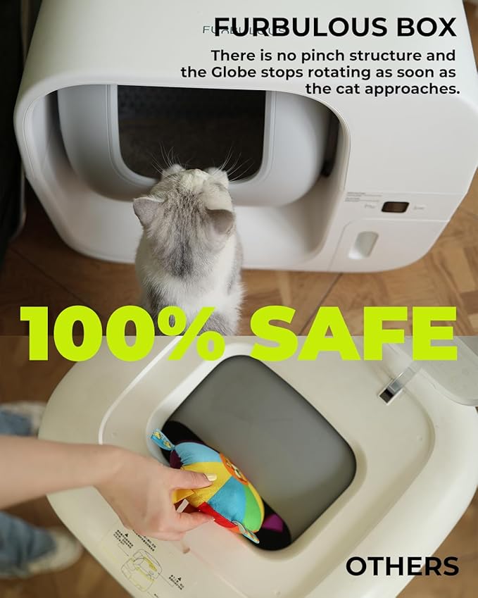 Furbulous True Odor-Free Automatic Self-Cleaning Cat Litter Box, Extra Large for 3–22 lbs Cats, Smart APP Control, Self-Pack & Refill System, 3 Waste Bags Included, Upgraded Model - White