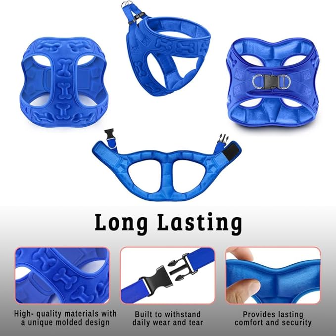 Comfort Fit Dog Harness Small Medium Sized Dogs No Pull Step in Dog Harness with Adjustable Buckles Soft Padded Easy Control Vest Harness Training Walking Running Extra Comfort Inside Velvet Plush