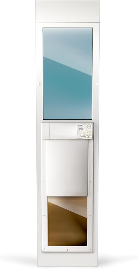Power Pet Electronic Dog Door - High Tech Pet Electronic Pet Doors - Fully Automatic Sliding e-Glass Electronic Dog Doors - Pets up to 100 lbs - Large - Regular 75" - 80-1/4" Patio Doors - PX2-SRE