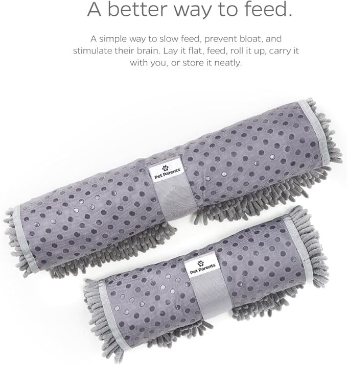 Pet Parents Forager Snuffle Mat with SoftSnout & Non-Slip Backing, Slow Feeder for Large & Small Dogs (Meadow 12")