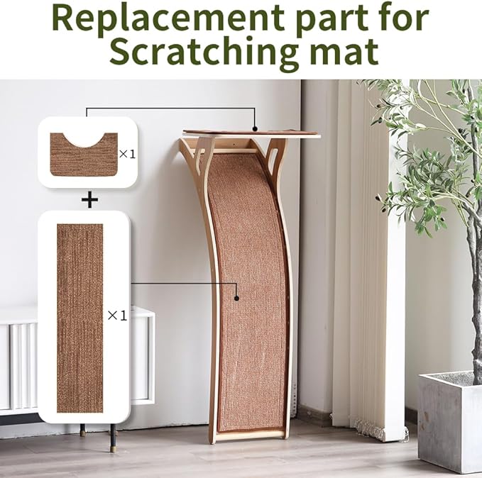 47in Cat Tree-Replacement Part,cat Scratching Post,cat Window Perch,for Large Cats and Kittens, (Brown)