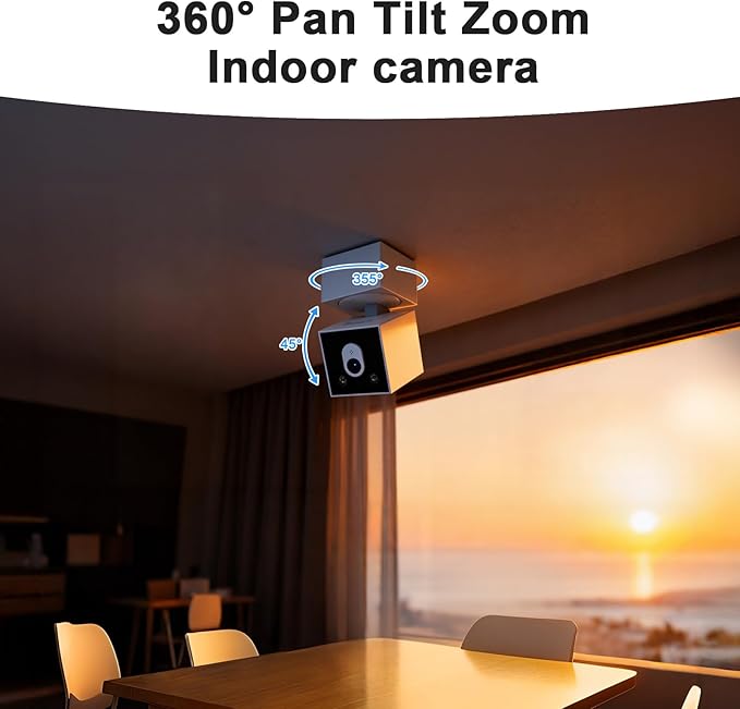 2K Indoor Security Camera, 5G&2.4G WiFi Cameras for Home Security, 360°Pan/Tilt Baby/Dog/Pet Camera, 911 Emergency, 2-Way Talk, AI Descriptive Notification, Color Night Vision, US Based Cloud, 2Pack