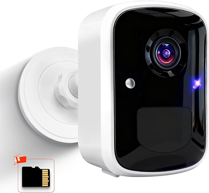 Wireless Security Cameras, 3MP WiFi Battery Powered Camera with AI Motion Detection, 2-Way Talk, Spotlight, Siren, IP65, Cloud/Up to 256G SD Storage(About 180 Days Storage SD Card Included)