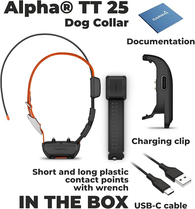 Wearable4U - Garmin Alpha TT 25 GPS Dog Tracking Collar with E-Bank Bundle