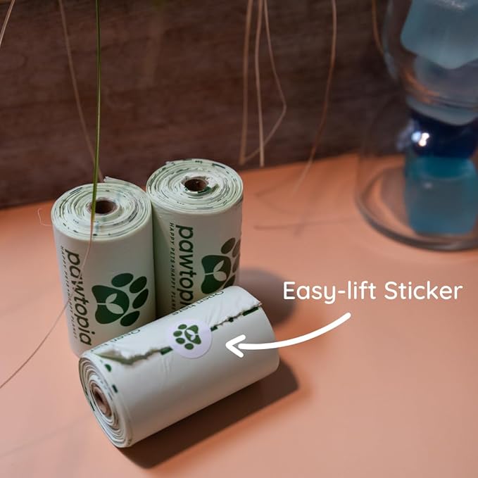 Pawtria Certified Home Compostable Dog Poop Bags (480), Value pack, Biodegradable Poop Bags, Cat Litter, Vegetable Starches, Eco-friendly Dog Waste Bags, Leak proof, Easy to Open, Give Back