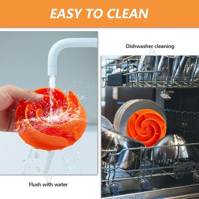 Slow Feeder Dog Bowls Insert, Animire Soft Silicone Slow Eating Dog Food Bowl for Small, Medium and Large Dogs, Compatible with Regular and Elevated Bowls