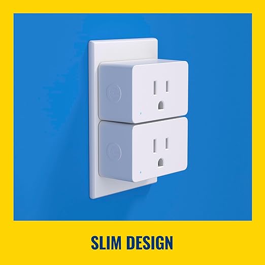 WiZ Smart Wi-Fi Plug - Pack of 3, Smart Outlet Connects to 2.4 GHz Wi-Fi, Voice / App Control, Works with Google Home, Amazon Alexa, and Apple HomeKit, Matter Compatible