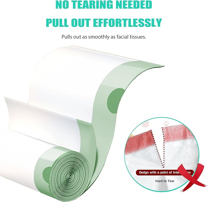 30 Count Self-Cleaning Cat Litter Box Liners Bag Fit For MW-SC01/MW-SC02/MW-LR01, Drawstring Heavy Duty Pet Litter Receptacles Bags Compatible with Automatic Cat Litter Box-18" * 12"