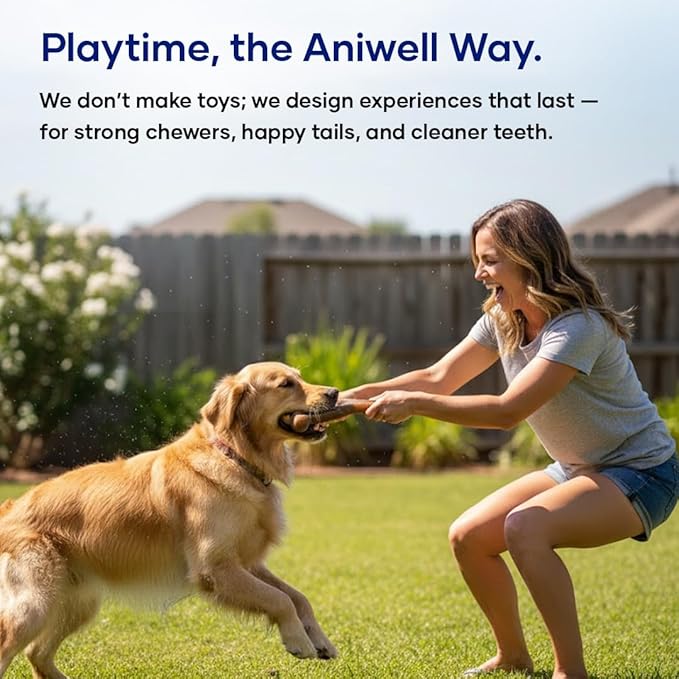 Wishbone – Bacon Flavored Dog Chew Toy | Durable, Long-Lasting, Teeth Cleaning | Safe for Heavy Chewers