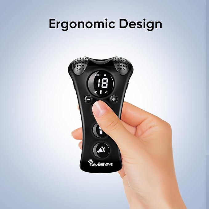 Ultrasonic Dog Bark Deterrent Device –10-Level Adjustable Anti Barking Trainer with Flashlight, Strobe, E-Clicker(18 Whistle Sounds)–No Shock, Collar-Free Dog Behavior Correction Devices