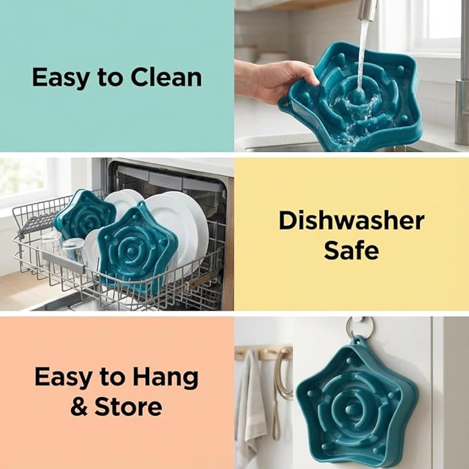 Pet Slow Feeder Bowl for Small Dogs, Puzzle Feeder for Petite Dogs, Anti-Choking, Slow Eating, 350ML Capacity, BPA-Free, Small Size