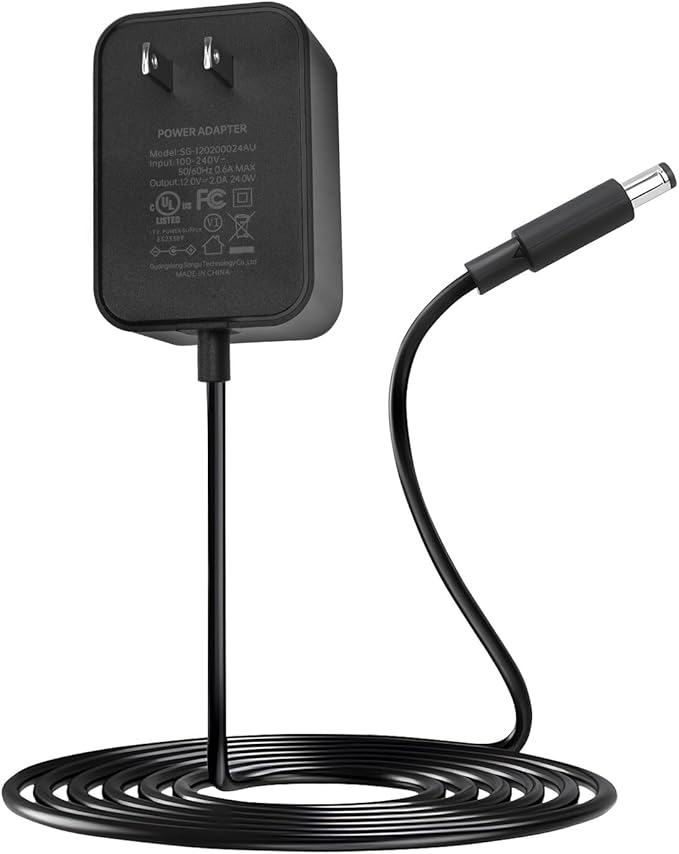 12V DC Power Supply, Replacement for PetPivot Self Cleaning Cat Litter Box, Litter Box Power Cord Compatible with PetPivot Self Cleaning Cat Litter Box