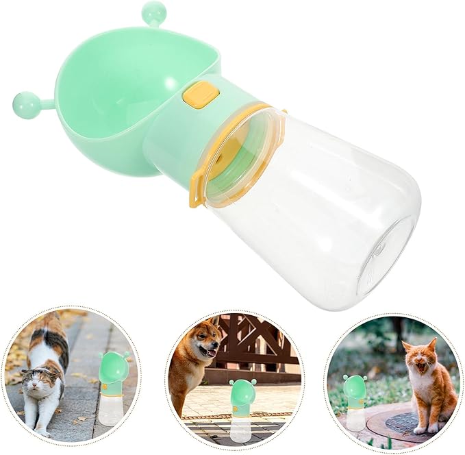 Portable Dog Water Bottle with One-Button Dispenser Generous Capacity Pet Drinking Water Cup for Outdoor Walking Hiking Travel Carry Hydration Feeder for Dogs and Cats