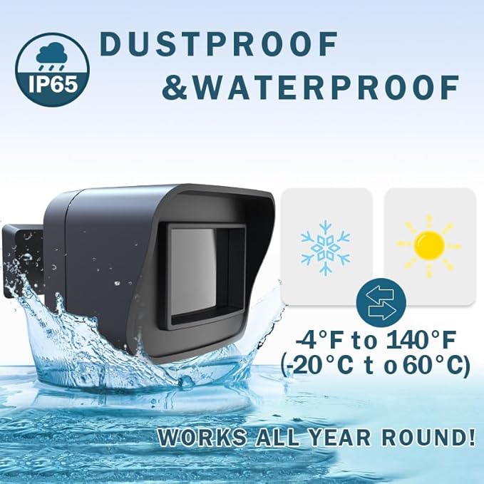 Smart Outdoor Home Security - Weather Resistant WiFi Motion Sensor&Detector - Remote APP Notifications - Compatible with Alexa