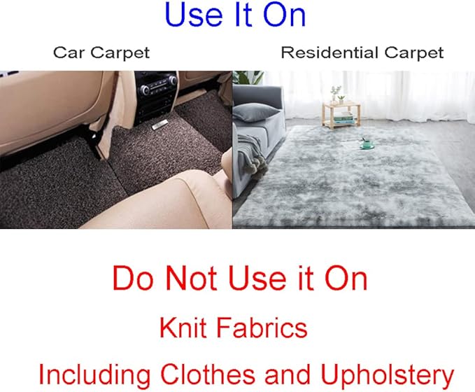 Carpet Pet Hair Remover, Portable Spark Lint Roller with Wooden Handle, Carpet Pile Brush with Double Sided Metal Scraper Suits Indoor Carpet, Pet Hair, Car Carpet,1 Pc