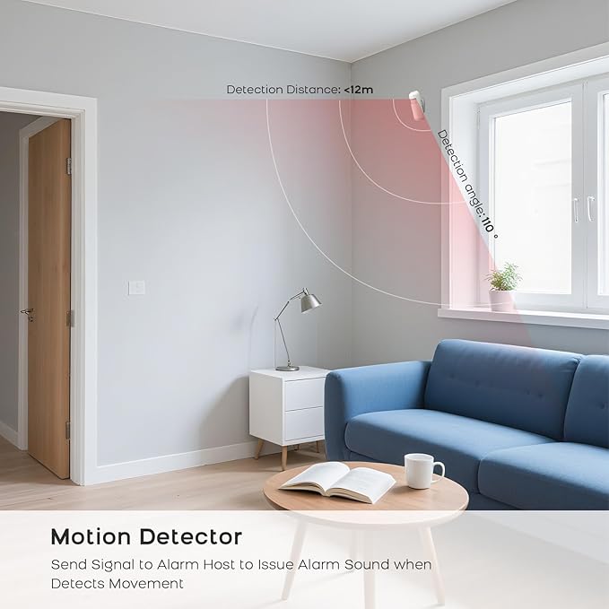 PGST 2025 WiFi Wireless Home Alarm System - 4.3-inch Touch Screen, 10-Minute Installation, 8 Door & Window Sensors + 4 Motion Sensors, APP Remote Control, Compatible with Alexa, No Monthly Fee