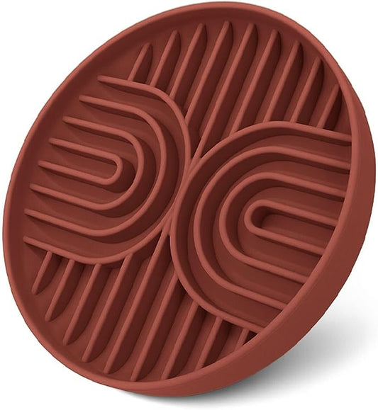 Slow Feeder Dog Bowls, Dishwasher Safe, Non-Slip Base, BPA-Free Slow Eating Dog Bowl (Mocha, 1-Pack)