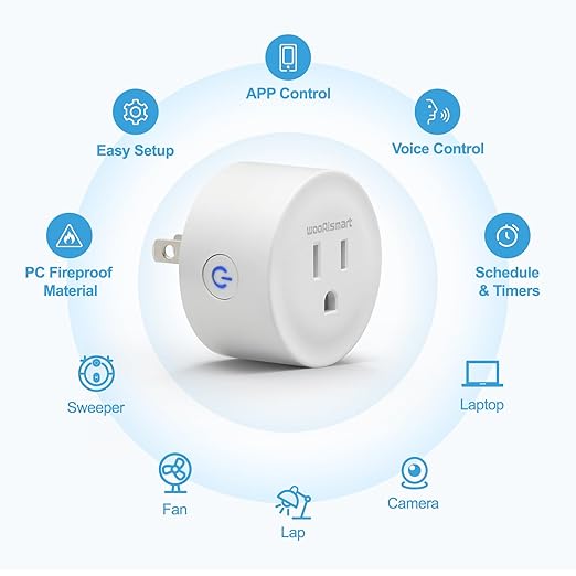 Smart Plug, WiFi Plugs Work with Alexa & Google Assistant, Smart Outlet with Timer & Group Controller, WiFi Outlet for Home, No Hub Required, ETL & FCC Certified, 2.4GHz WiFi, 10A, 4 Pack