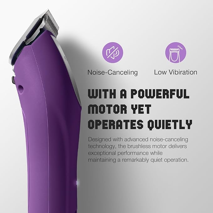 Professional Dog Clippers for Grooming - 2 Speed Detachable Blade Pet Grooming Kit for Thick Curly Matted Coats - Low Noise Heavy Duty Cordless Hair Trimmer for Animal Pet Horse