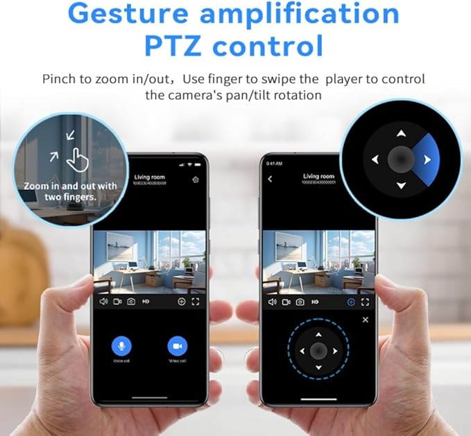 Indoor Home Security Camera(Intelligent Voice Version) Two Way Video Camera,Pet Dog Camera Monitor for Baby/Elder/Nanny/Pet/Dog with Phone App,Pan/Tilt Dome Camera