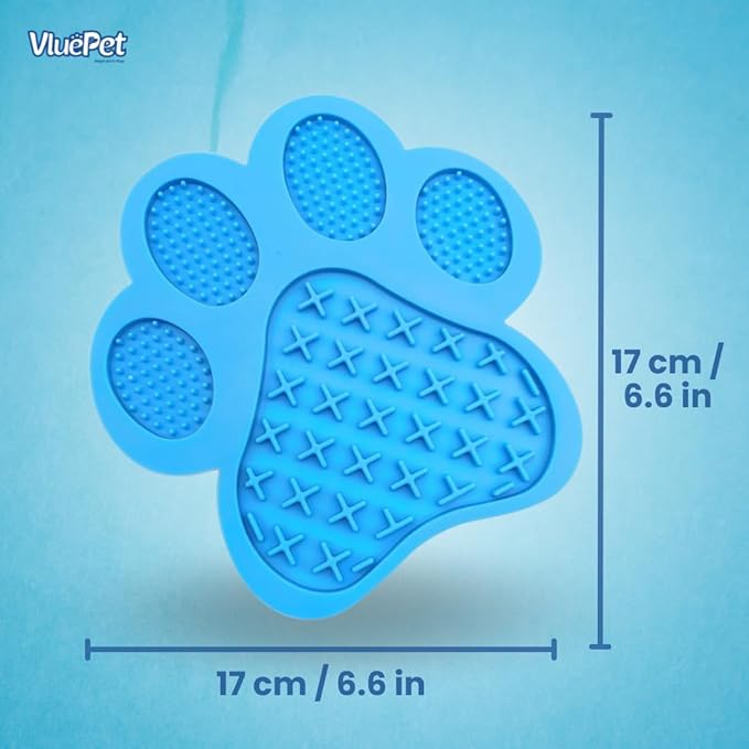 VALUEPET | Dog Lick Mat - Silicone Lick Mat for Anxiety Relief - Slow Feeder Licking Pad for Butter, Yogurt, & Peanut - Suitable for Dog Training, Boredom Reducer, Bathing & Grooming - Paw - 6.6 Inch