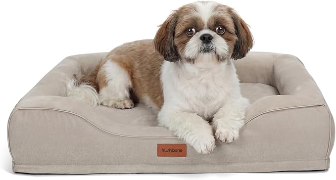 Aesthetic Dog Bed for Mediun Size Dogs Orthopedic with Cooling Gel Memory Foam Waterproof,Comfort Cute Cat Couch for Indoor Cats with Removable Washable Cover for Old Pet with Joint Pain
