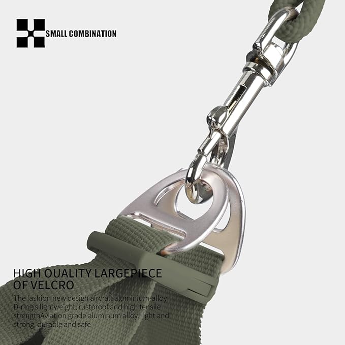 Adjustable Dog Harness with Leash, Reflective Mesh, No-Pull Design，Matching Lead Rope (Army Green, XS)