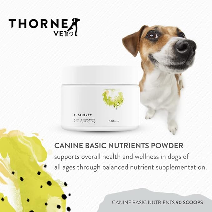 ThorneVet Canine Basic Nutrients Powder – Multivitamin Support for Dogs, 90 Scoops