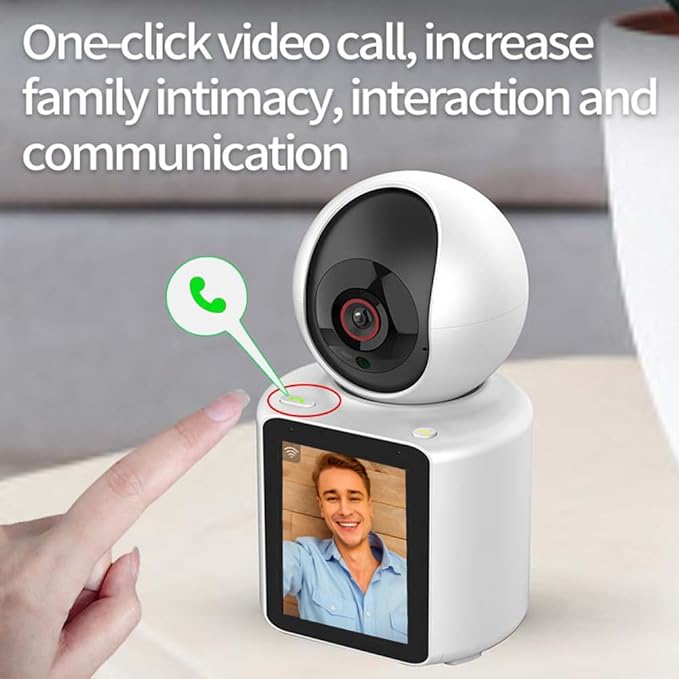 Two-Way Video Camera 2.8-inch Screen,Pet Camera,Dog Camera,Indoor Home Nanny Camera,Baby/Elder/Nanny/Dog/Pet Camera with Phone App(Im Cam),360°Smart Security Camera,1080p HD