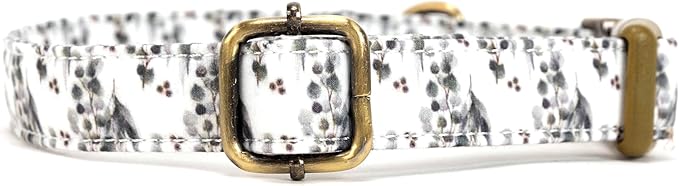 Personalized Dog Collar with Name and Phone Number Engraved,Adjustable Custom Puppy Collar,Organic Cotton Pet Collar for Small Medium Large Boy Girl Dogs