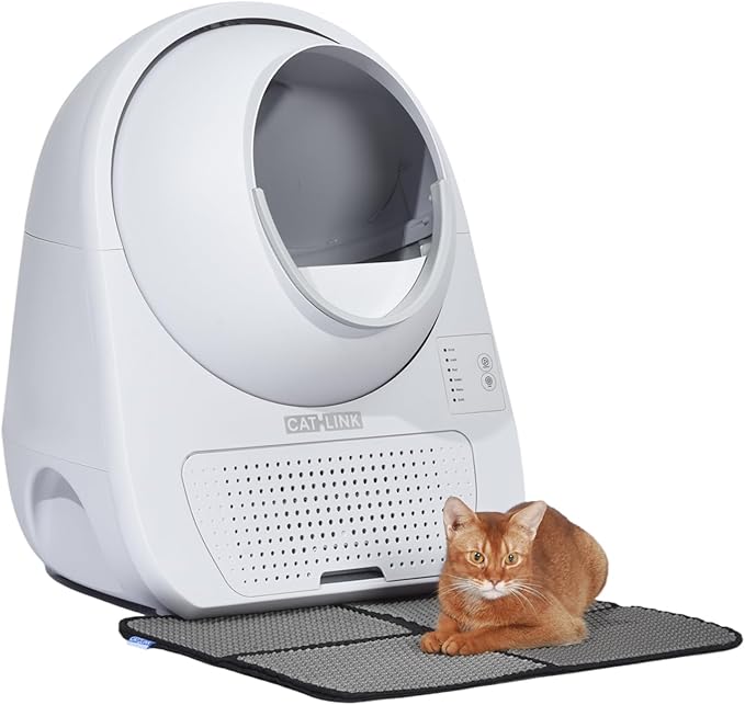 CATLINK Automatic Self Cleaning Cat Litter Box for Multiple Cats, Large Capacity with Advanced Odor Control, Versatile Litter Compatibility, Mat & Garbage Bag for Cats 3.5-22 lbs