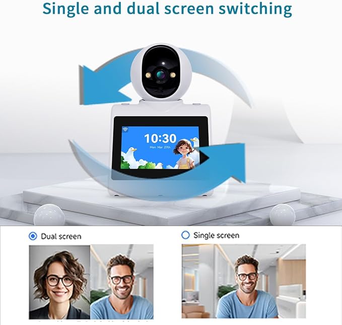 Two Way Video Camera,Indoor Home Security Cameras Baby Monitor Pet Dog Camera with Phone App,Motion for Elderly/Nanny/Pet/Dog/Baby,Audio Calling Device Pan Til,Motion Detection