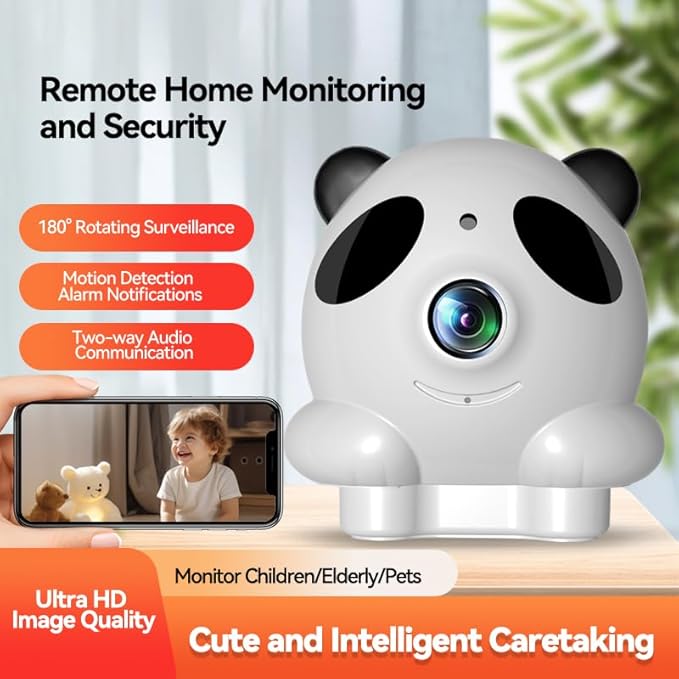 Indoor 3K Security Camera,5G and 2.4G WiFi/Dog/Baby Camera with Phone app,Human Pet Motion AI,Night Vision, 2-Way Audio,SD/Cloud Storage,Compatible with Alexa&Google Home