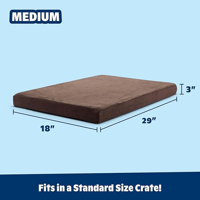 Barkbox Orthopedic Dog Bed with Memory Foam, Premium Comfort for Dogs and Puppies, Dog Bed for Joint Relief and Restful Sleep, Durable and Easy to Clean - Espresso, Medium