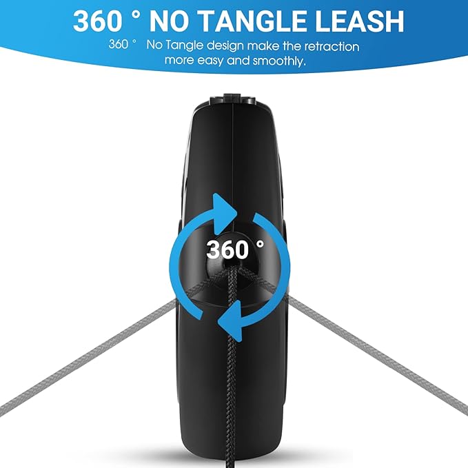 Retractable Dog Leash, 26 Ft Heavy Duty Pet Walking Leash for Small Medium Large Dogs up to 99lbs, Anti-Slip Handle, 360 ° No Tangle, Nylon Tape, One-Handed Brake