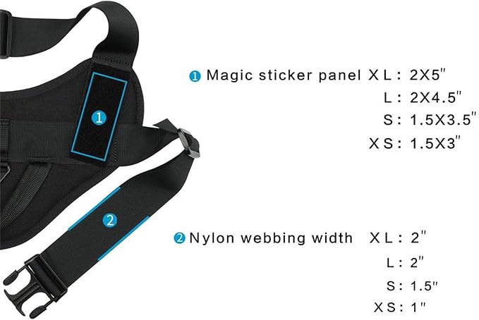 EXCELLENT ELITE SPANKER Tactical Dog Vest Training Military Patrol Service Dog Harness Easy Control Adjustable No-Pull Nylon Pet Harness with Handle for Small Medium Large Dogs(BLK-XS)