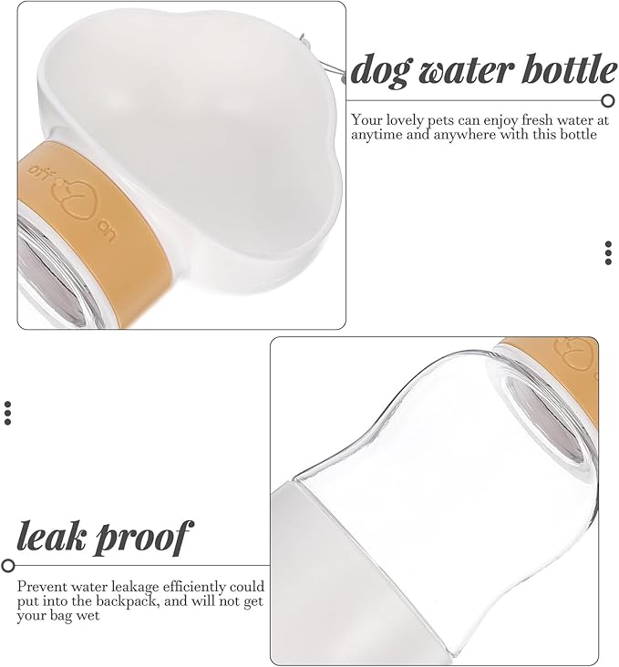 Portable Dog Water Bottle with Leakproof Water Dispenser for Outdoor Walking Hiking Design Puppy Travel Cup Convenient Pet Accessory for Dogs