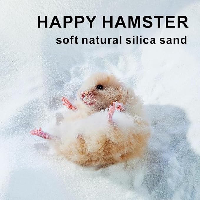 Hamster Bath Sand,Sand Hamsters Bedding,SilicaSand,Dust Free Sand for Hamster Mice or Small Animals (1.1, lb)