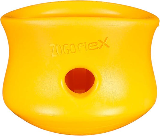 WEST PAW Toppl Durable Dog Treat Puzzle Toy for Medium to Large Dogs- Engaging Interactive Chew Toy for Mental Stimulation, Slow Feeding- 3/4 Cup Capacity - Sunflower Yellow, Large